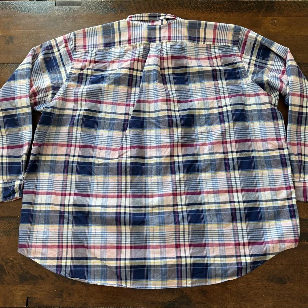 Polo Ralph Lauren Shirt Mens 3XB Multicolor Plaid Long Sleeve Button Down Casual